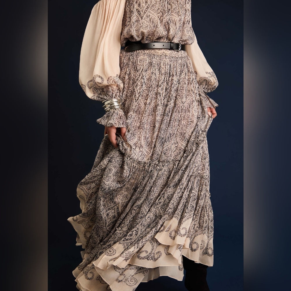 Hemant & Nandita Chavi Tiered Maxi Skirt - Picture 6 of 13